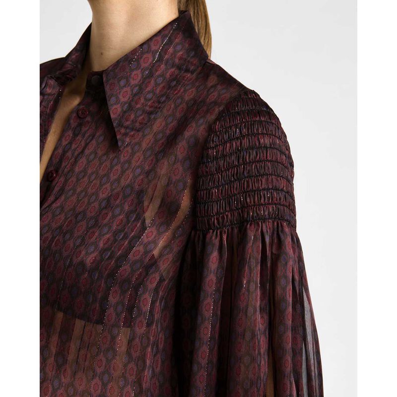 Cue Merlot Lurex Geo Shirt image number 2